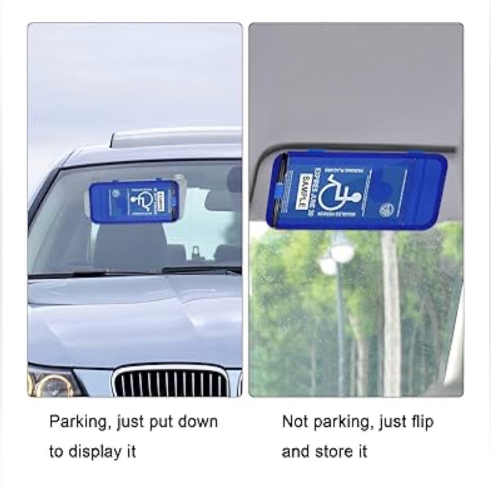Handicap Placard Holder for Auto - Blue - Picture 7 of 7